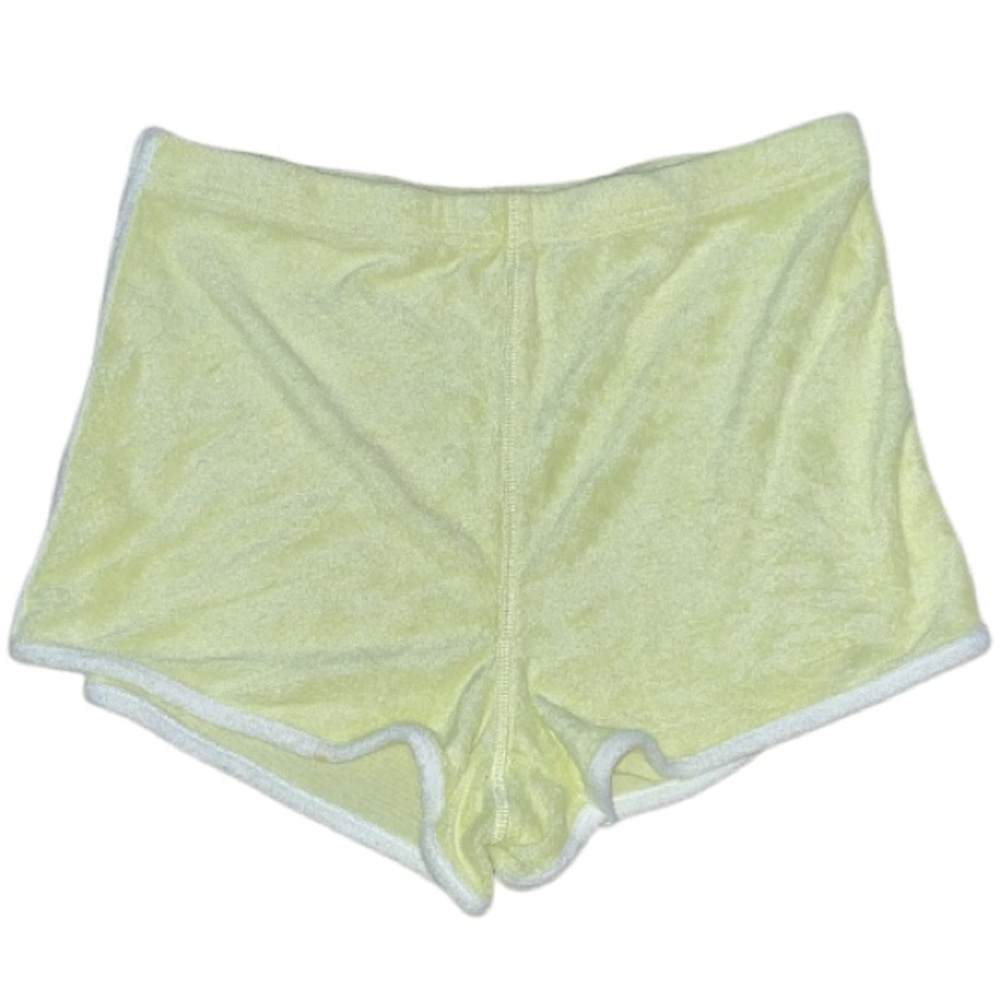 Free People Intimately Field Day Terry Cloth Soft Yellow Shorts
